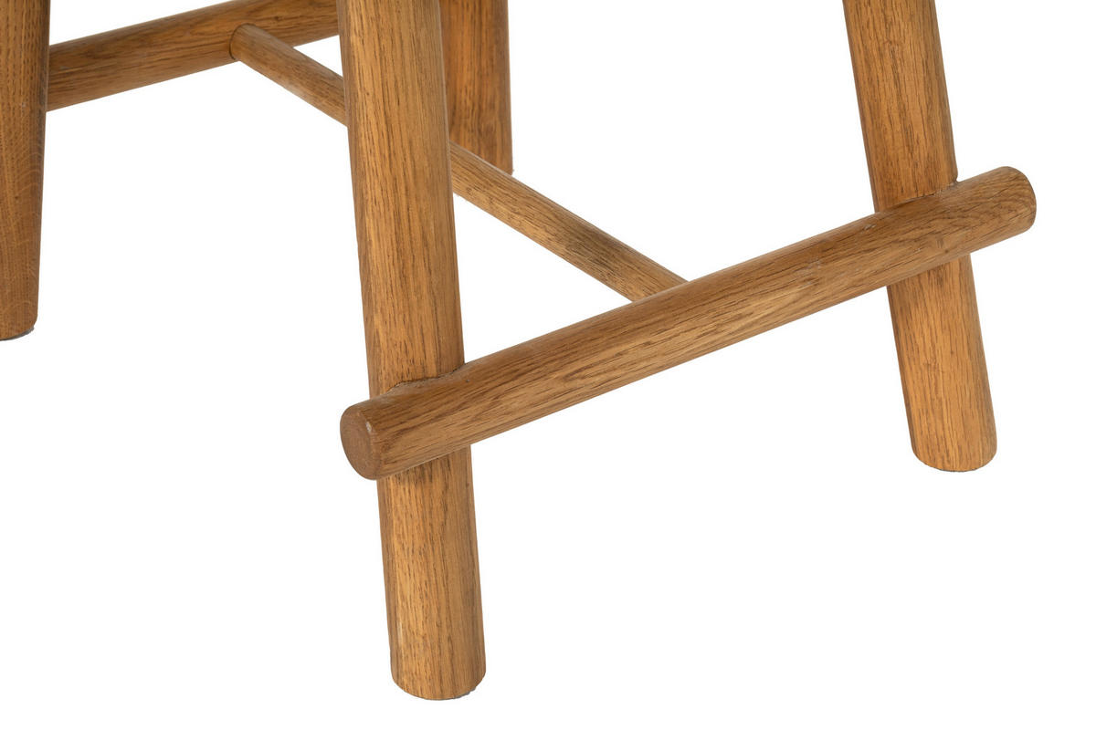HOCKER Eiche Eichefarben  - Eichefarben, Natur, Holz (45/45/30cm) - Linea Natura