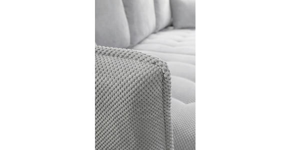ECKSOFA Hellgrau Chenille  - Hellgrau/Schwarz, KONVENTIONELL, Holz/Textil (160/290cm) - Carryhome