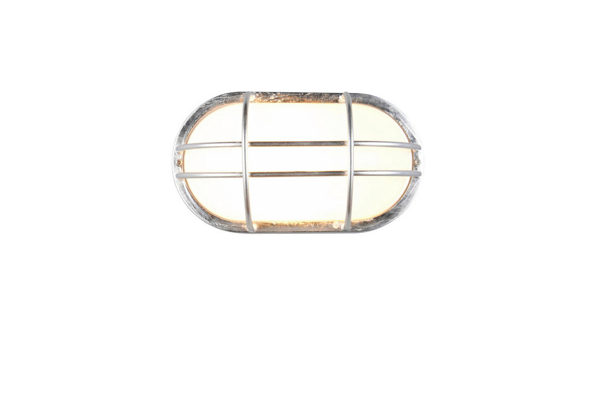 AUßENWANDLEUCHTE Tumen 26/14,6/11,4 cm  - Zinkfarben/Weiß, KONVENTIONELL, Kunststoff/Metall (26/14,6/11,4cm) - Trio Leuchten