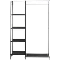 GARDEROBENSCHRANK  in 100/165/36 cm  - Schwarz, MODERN, Metall (100/165/36cm) - PBJ