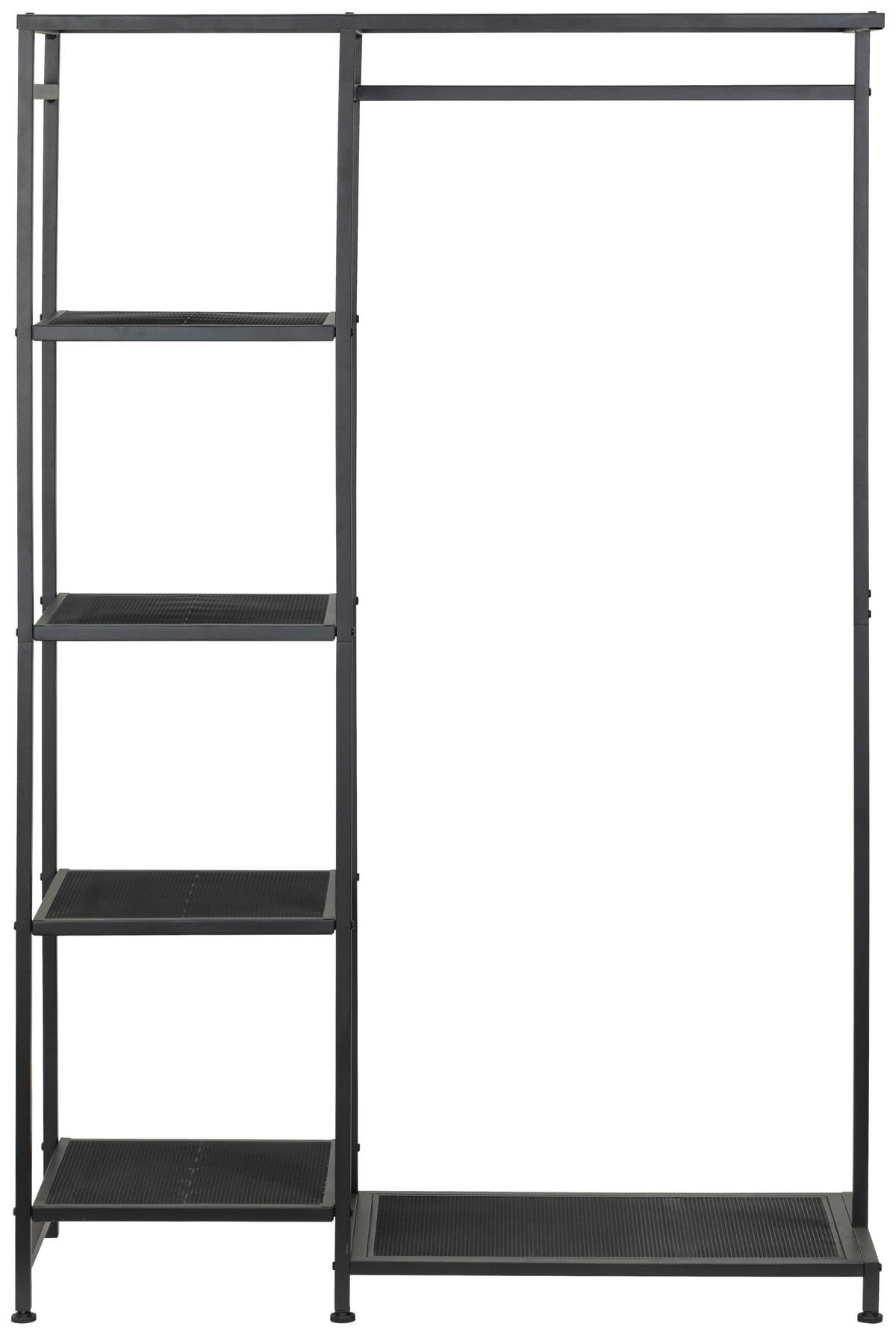 GARDEROBENSCHRANK  in 100/165/36 cm  - Schwarz, MODERN, Metall (100/165/36cm) - PBJ