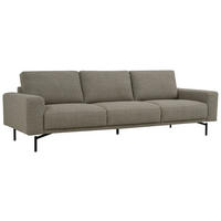 4-SITS SOFFA i flatväv cappuccino  - cappuccino/svart, Klassisk, metall/trä (248/80/91cm) - Niels Andersson