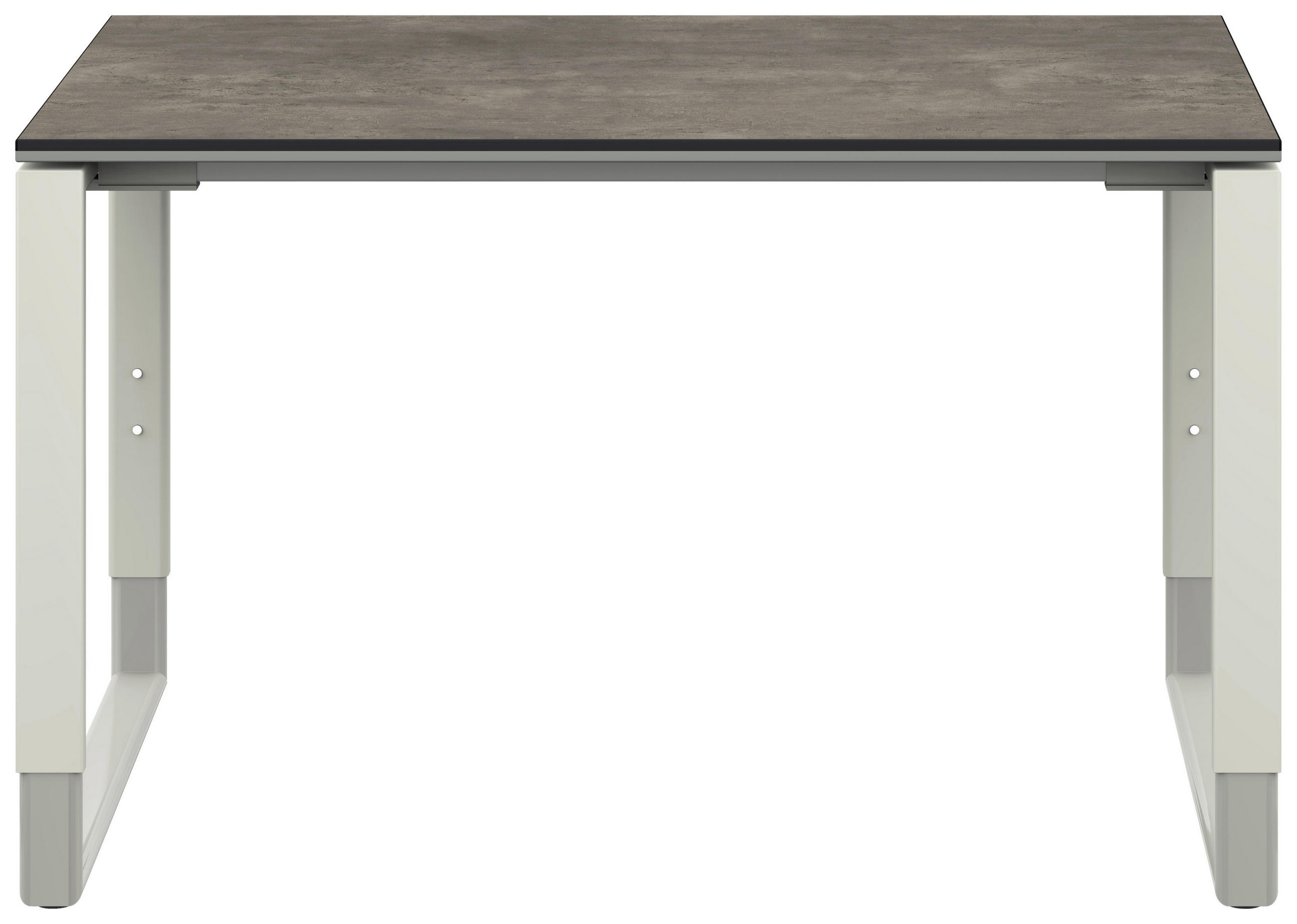 SCHREIBTISCH 120/80/68-82 cm  in Graphitfarben, Weiß  - Graphitfarben/Weiß, Design, Holzwerkstoff/Metall (120/80/68-82cm) - Moderano