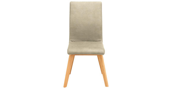 STUHL  in Mikrofaser Holz, Textil  - Beige, Design, Holz/Textil (45/102/56cm) - Novel