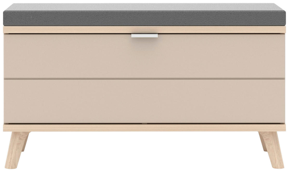 GARDEROBNA KLOP barve hrasta, kašmir - barve kroma/kašmir, Design, kovina/tekstil (90/51/38cm) - Stylife