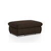 HOCKER in Textil Braun  - Chromfarben/Braun, Design, Textil/Metall (101/45/74cm) - Livetastic