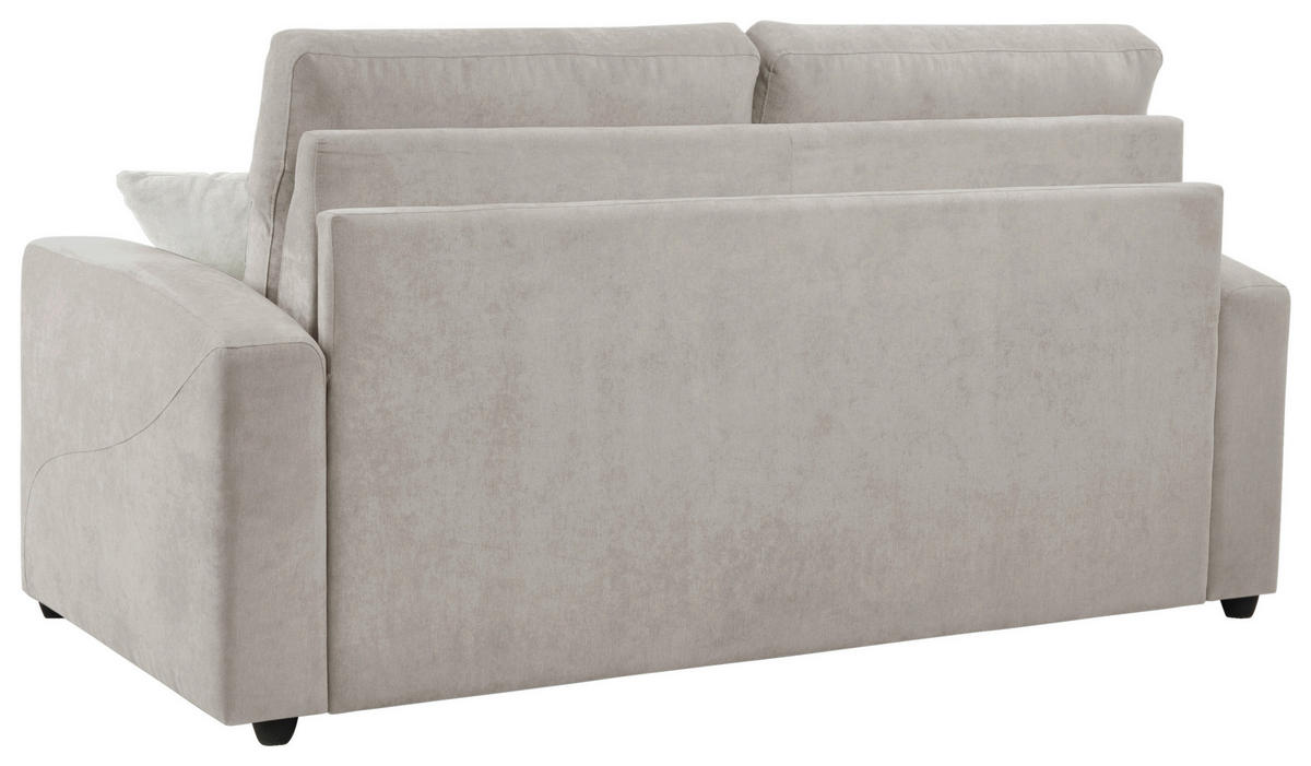 SCHLAFSOFA Mikrofaser Beige  - Beige/Creme, KONVENTIONELL, Kunststoff/Textil (186/101/101cm) - Carryhome