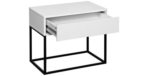 NACHTKÄSTCHEN 60/52/38,5 cm  in Schwarz, Weiß  - Schwarz/Weiß, Design, Holzwerkstoff/Metall (60/52/38,5cm) - Carryhome