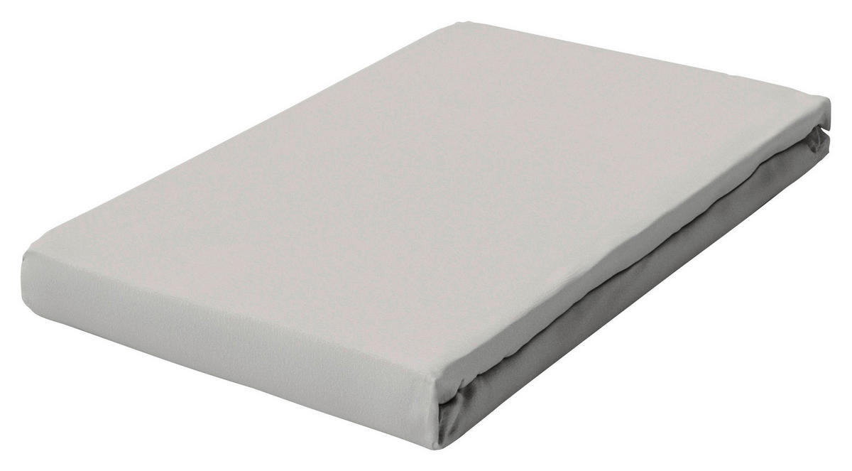 SPANNLEINTUCH 130/200 cm Frottee  - Hellgrau, Basics, Textil (130/200cm) - Schlafgut