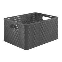 KORB - Dunkelbraun, Basics, Kunststoff (36,8/27,8/19,1cm) - Rotho