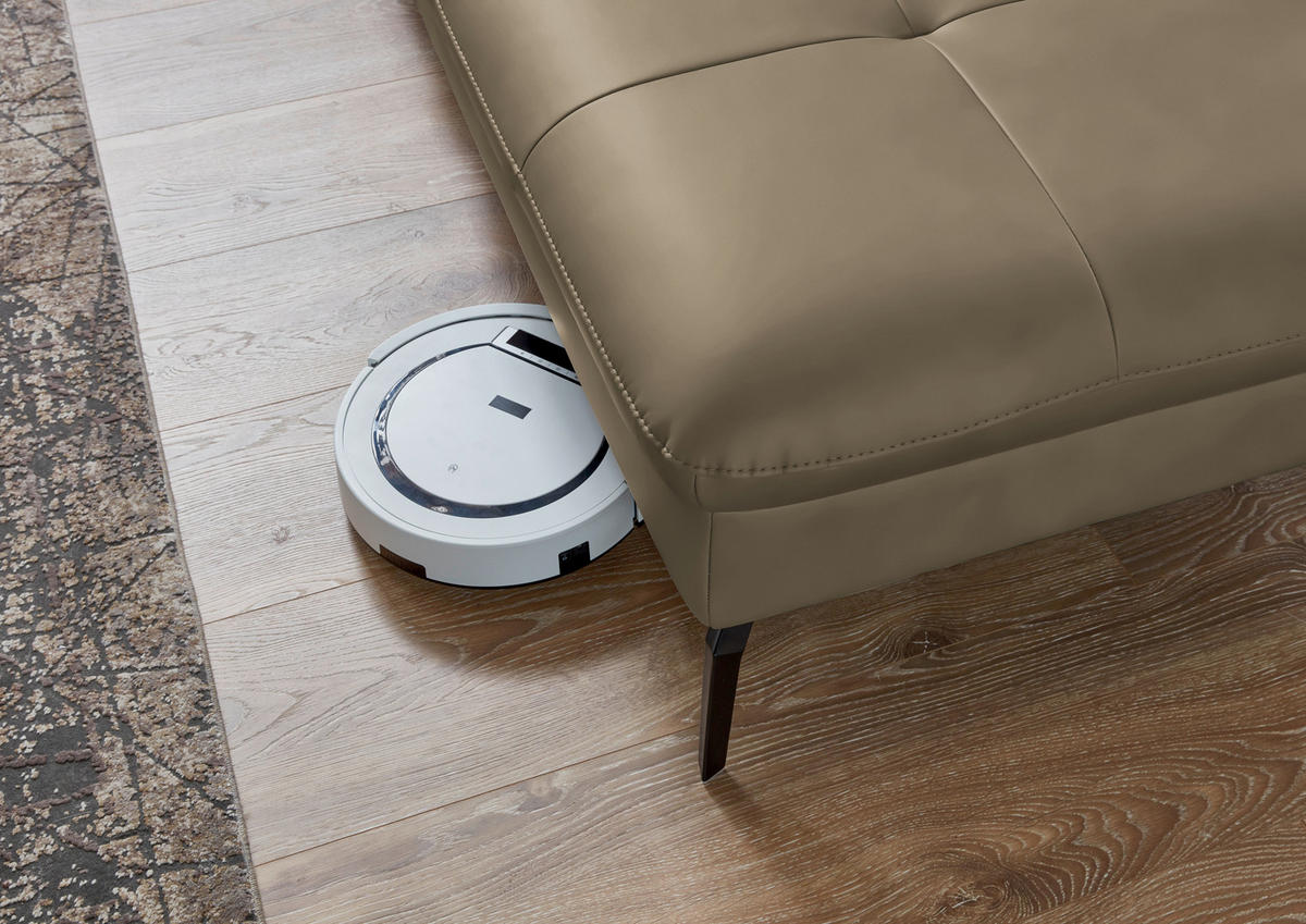 WOHNLANDSCHAFT  in Echtleder Hellbraun  - Hellbraun/Schwarz, Design, Leder/Metall (181/336/206cm) - Beldomo Speed