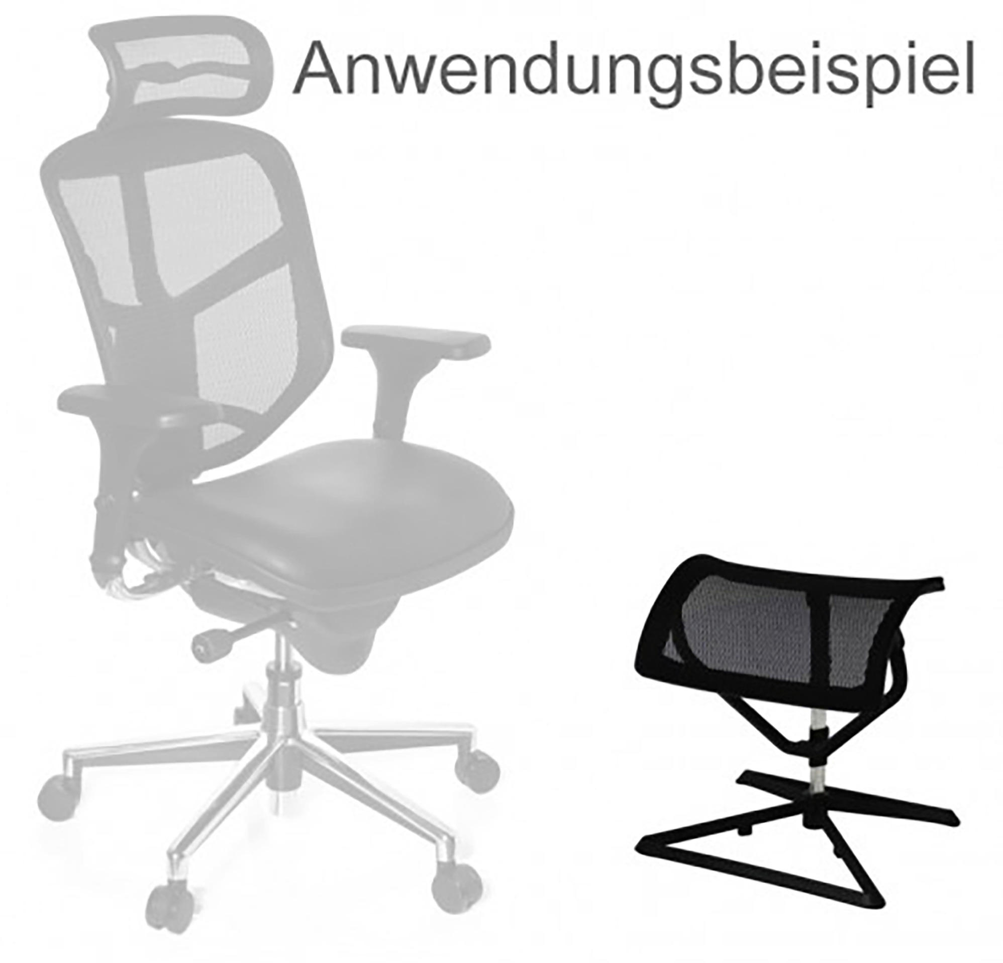 BÜROHOCKER 43/46/33 cm  - Schwarz, Basics, Textil/Metall (43/46/33cm) - MID.YOU