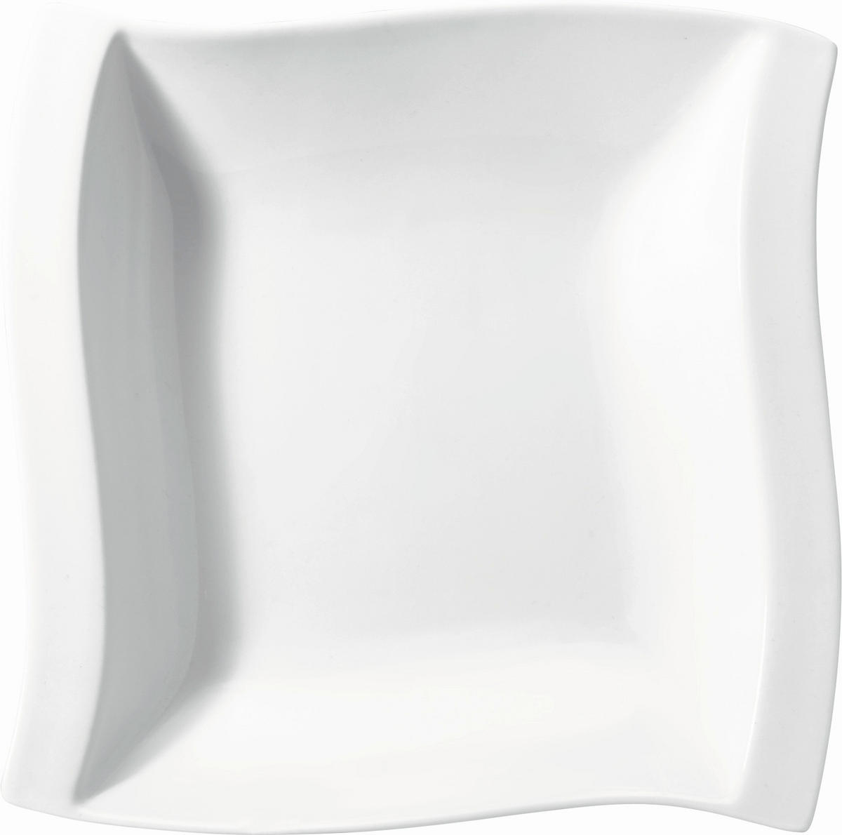 SUPPENTELLER Swing 22/22 cm  - Weiss, Basics, Keramik (22/22cm) - Novel