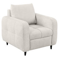 COCKTAILSESSEL Flachgewebe Perlmutt    - Perlmutt/Schwarz, Design, Holz/Textil (90/88/91cm) - Lomoco