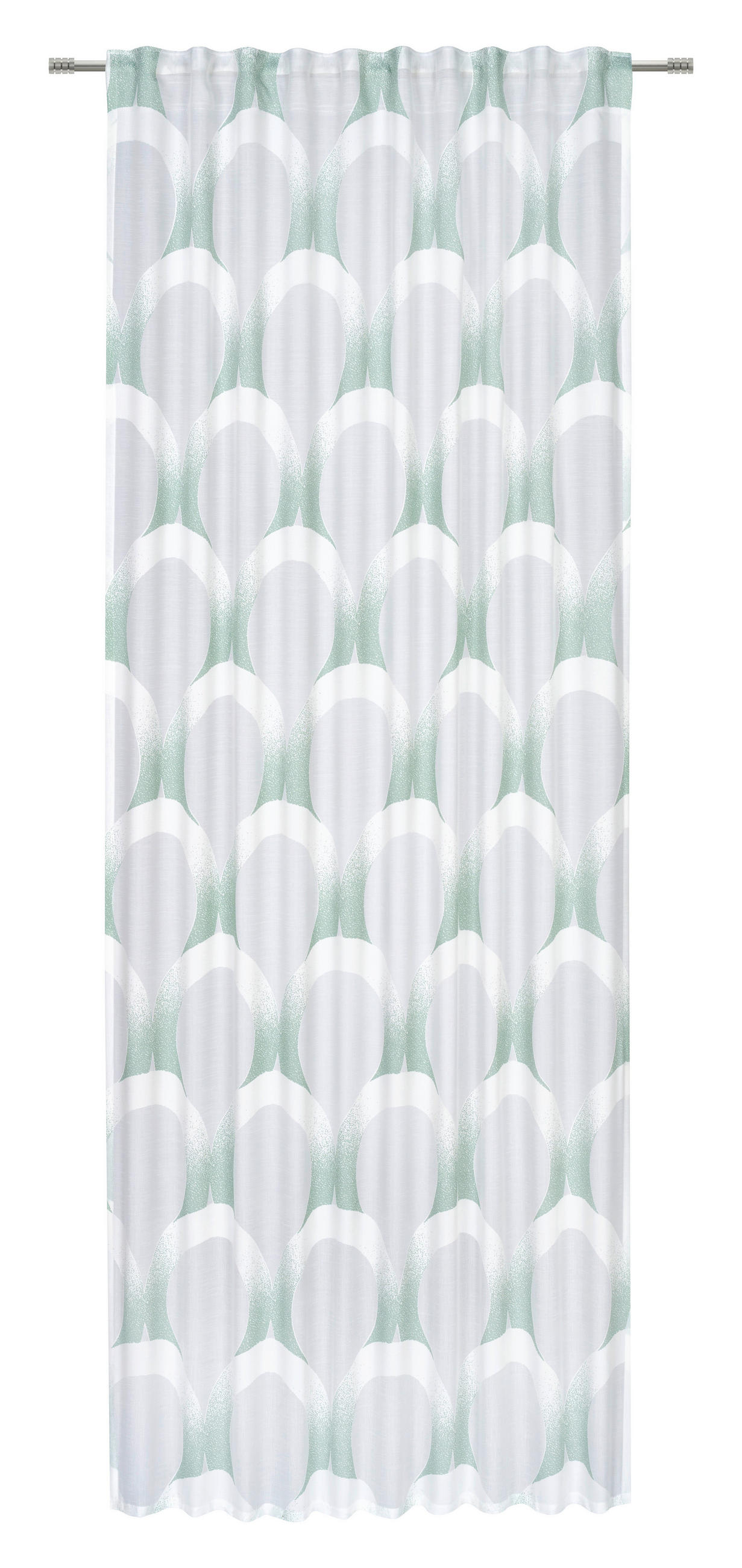 GARDINLÄNGD halvtransparent  - salviagrön, Trend, textil (140/245cm) - Esposa