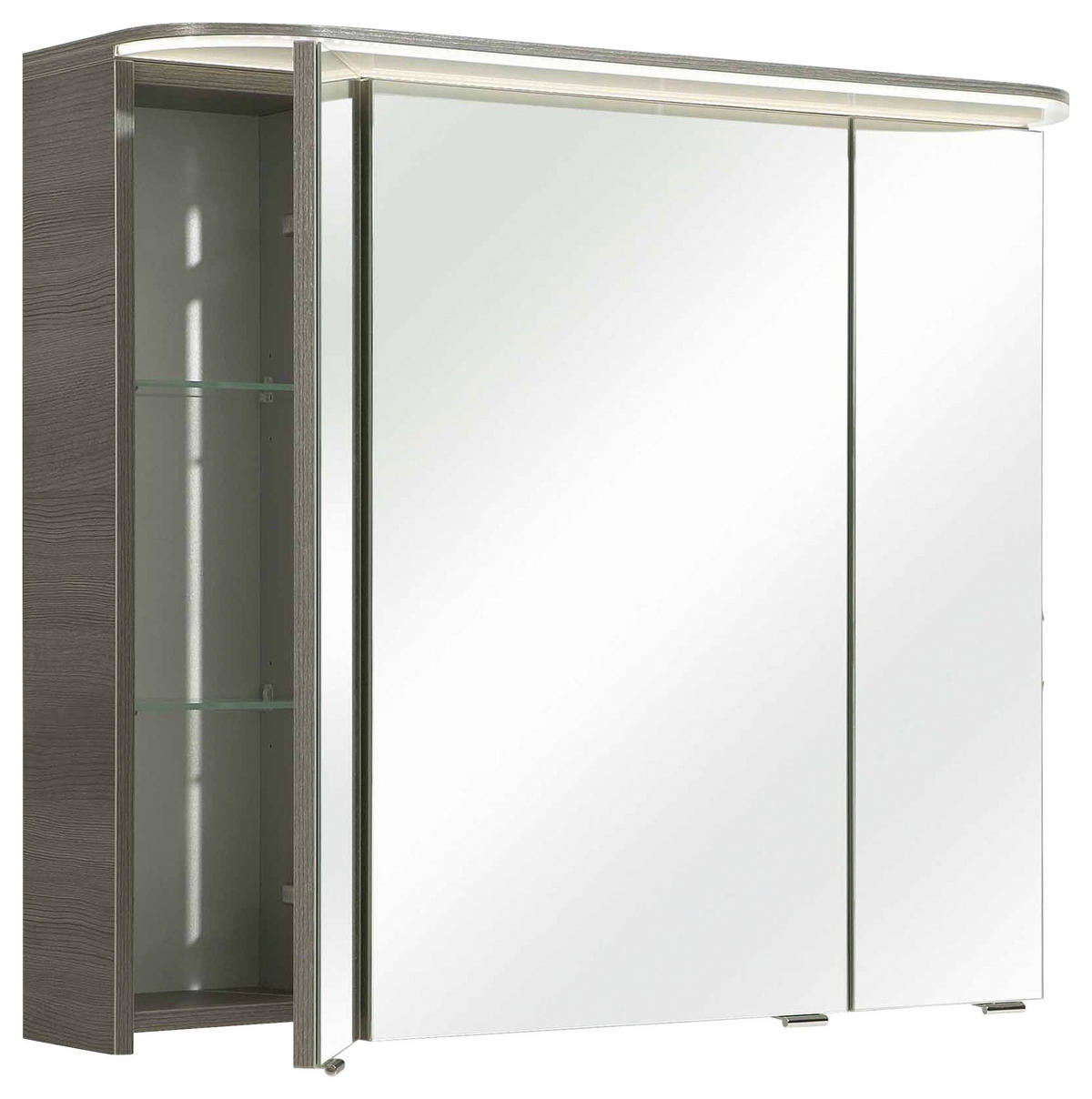 SPIEGELSCHRANK 85,2/72,3/17 cm  - Chromfarben/Graphitfarben, KONVENTIONELL, Glas/Holzwerkstoff (85,2/72,3/17cm) - Pelipal