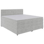 BOXSPRINGBETT 200/200 cm  in Hellgrau  - Hellgrau/Schwarz, KONVENTIONELL, Kunststoff/Textil (200/200cm) - Carryhome