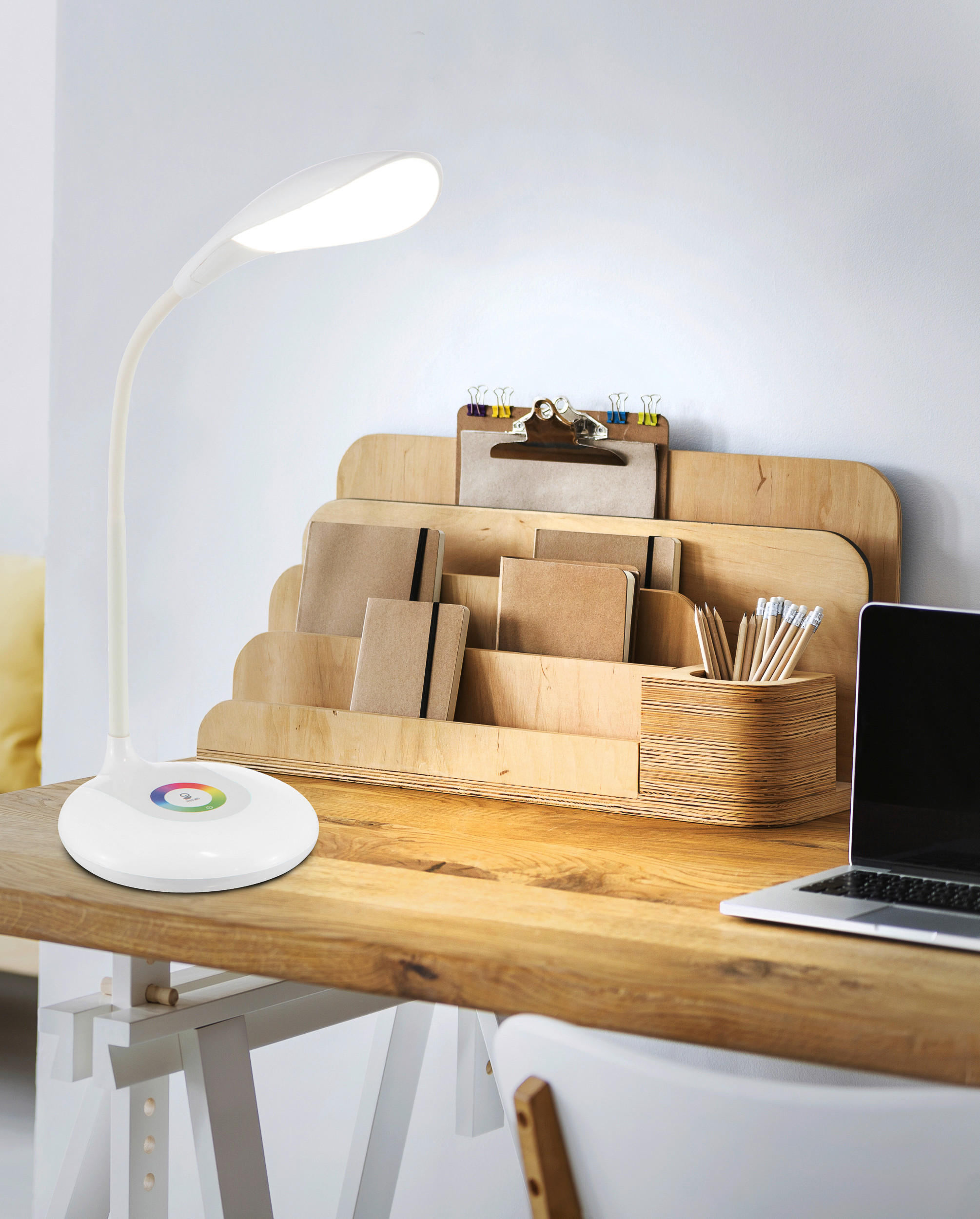 NAMIZNA LED-SVETILKA COLORI 13/38 cm - bela, Basics, umetna masa (13/38cm)