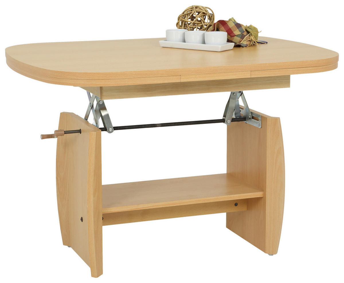 COUCHTISCH in Holzwerkstoff  - Buchefarben, Basics, Holzwerkstoff (90 - 142/52 - 62/68cm) - MID.YOU