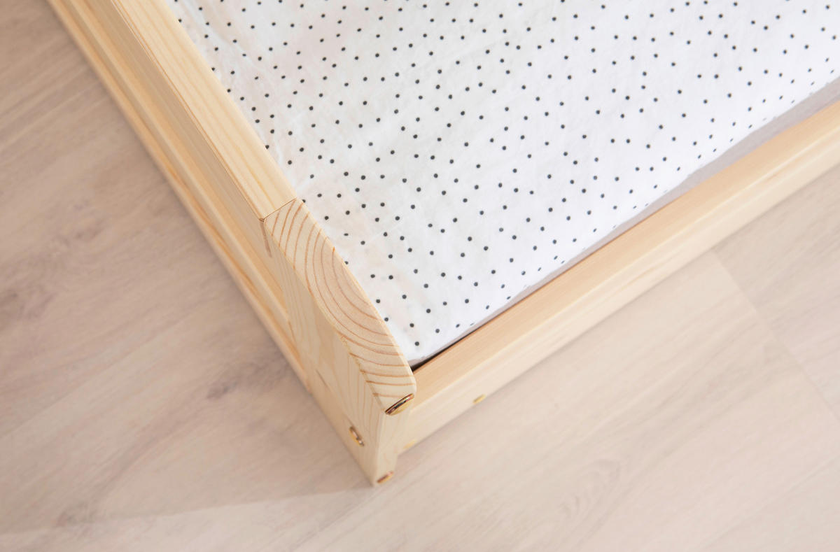STAURAUMBETT 90/200 cm  in Naturfarben   - Naturfarben, Modern, Holz (90/200cm) - MID.YOU