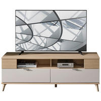 TV DIEL, farba duba, kašmírová, 160/56/44 cm - kašmírová/farba duba, Basics, kov/kompozitné drevo (160/56/44cm) - Stylife