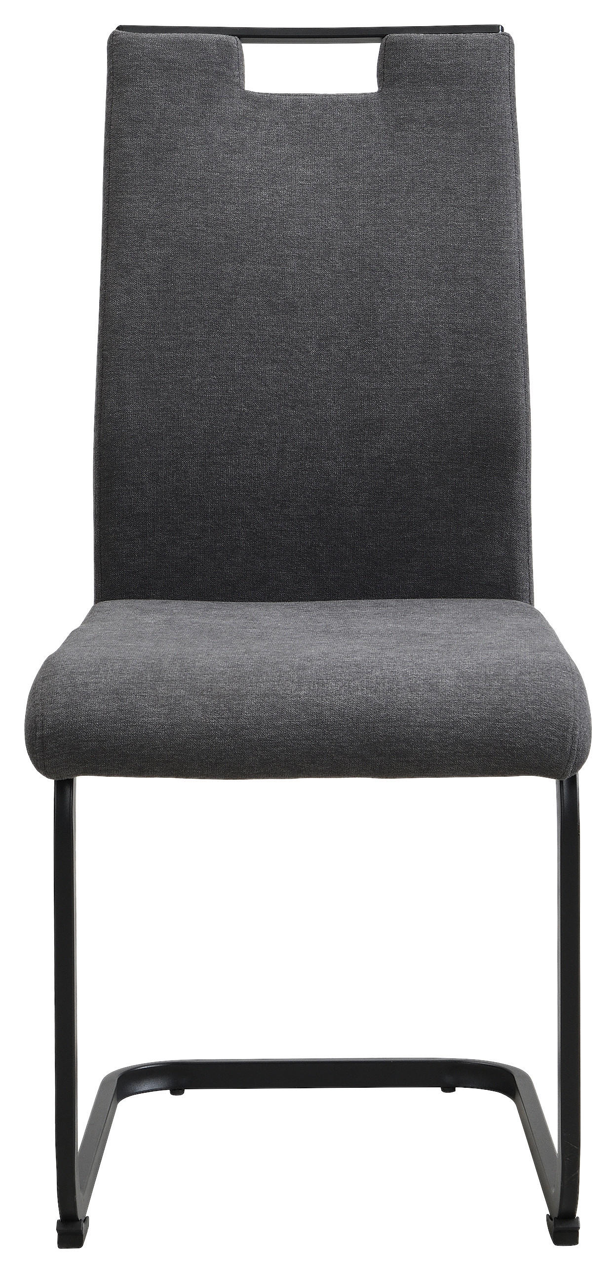 SCHWINGSTUHL  in Eisen Webstoff  - Anthrazit/Schwarz, Design, Textil/Metall (43/98/56cm) - Carryhome