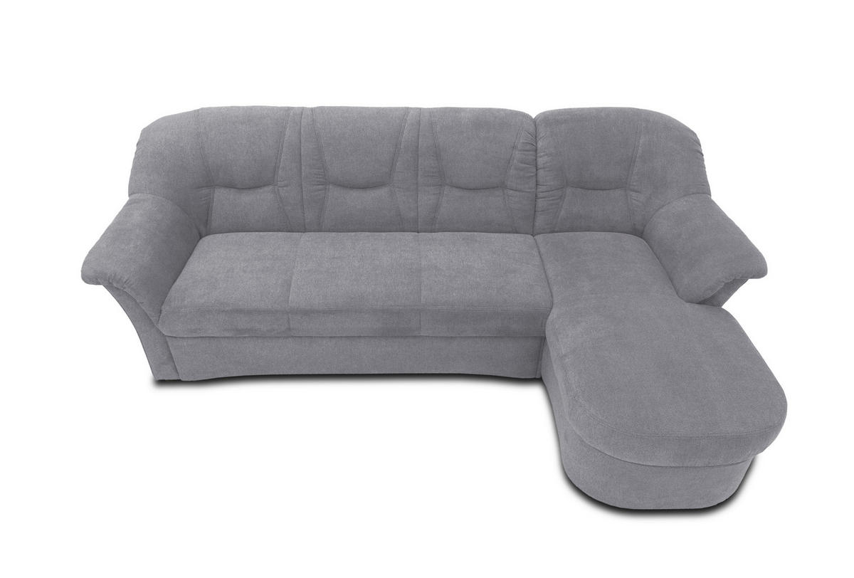 ECKSOFA Dunkelgrau Mikrofaser  - Dunkelgrau/Schwarz, KONVENTIONELL, Kunststoff/Textil (232/146cm) - MID.YOU