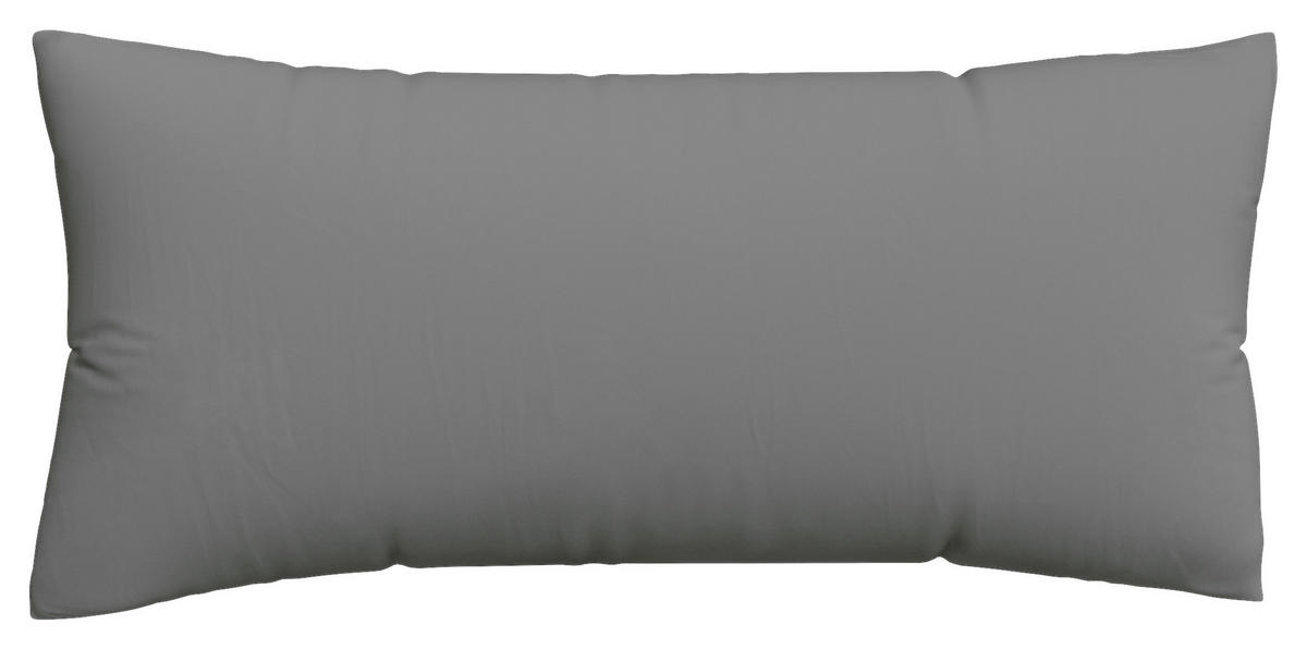 KOPFKISSENBEZUG WOVEN SATIN 40/80 cm  - Grau, Basics, Textil (40/80cm) - Schlafgut