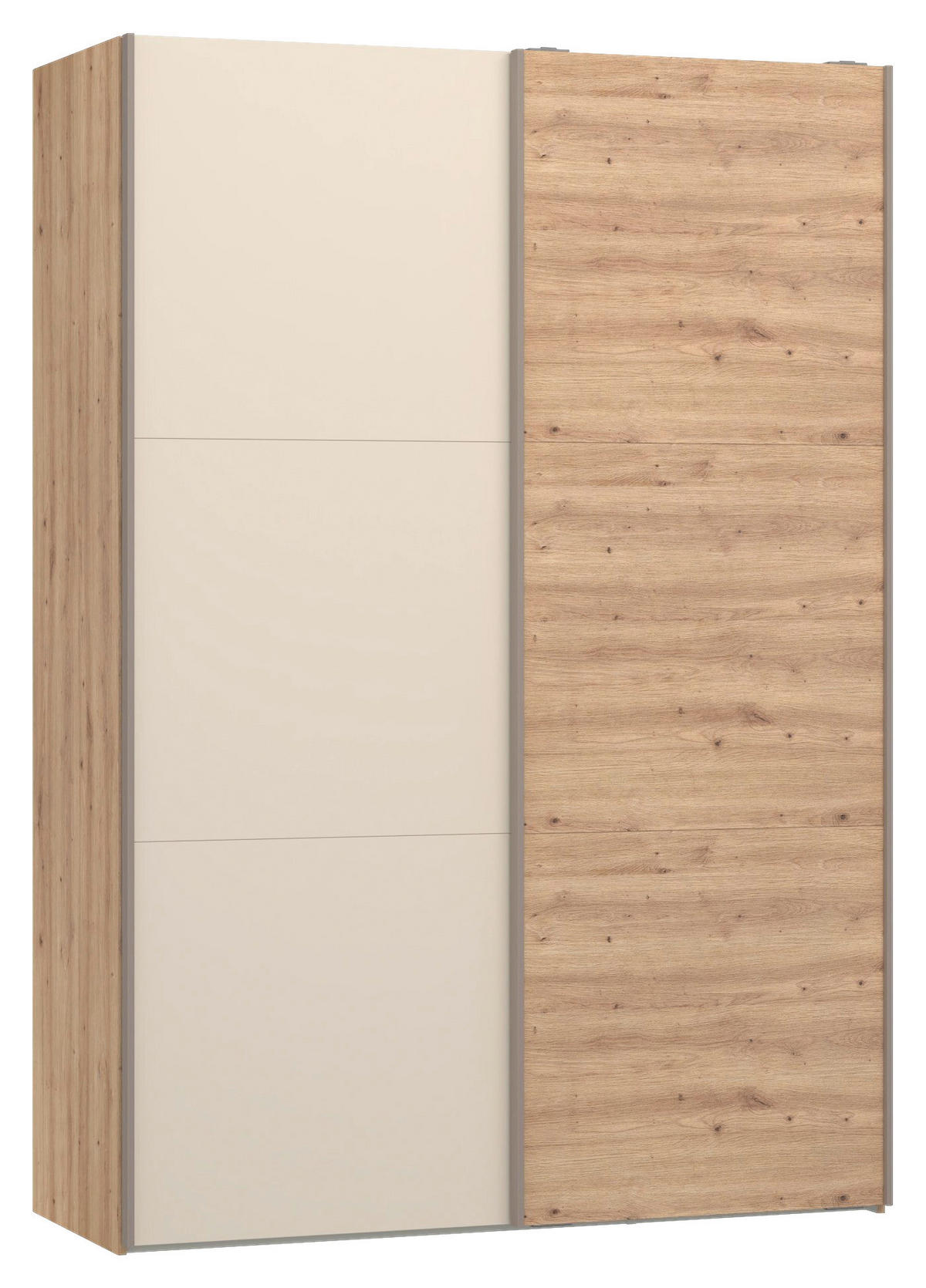 SCHWEBETÜRENSCHRANK 152/220/65 cm 2-türig Kaschmir, Eiche Artisan  - Hellbraun/Kaschmir, Design, Holzwerkstoff/Metall (152/220/65cm) - Jutzler