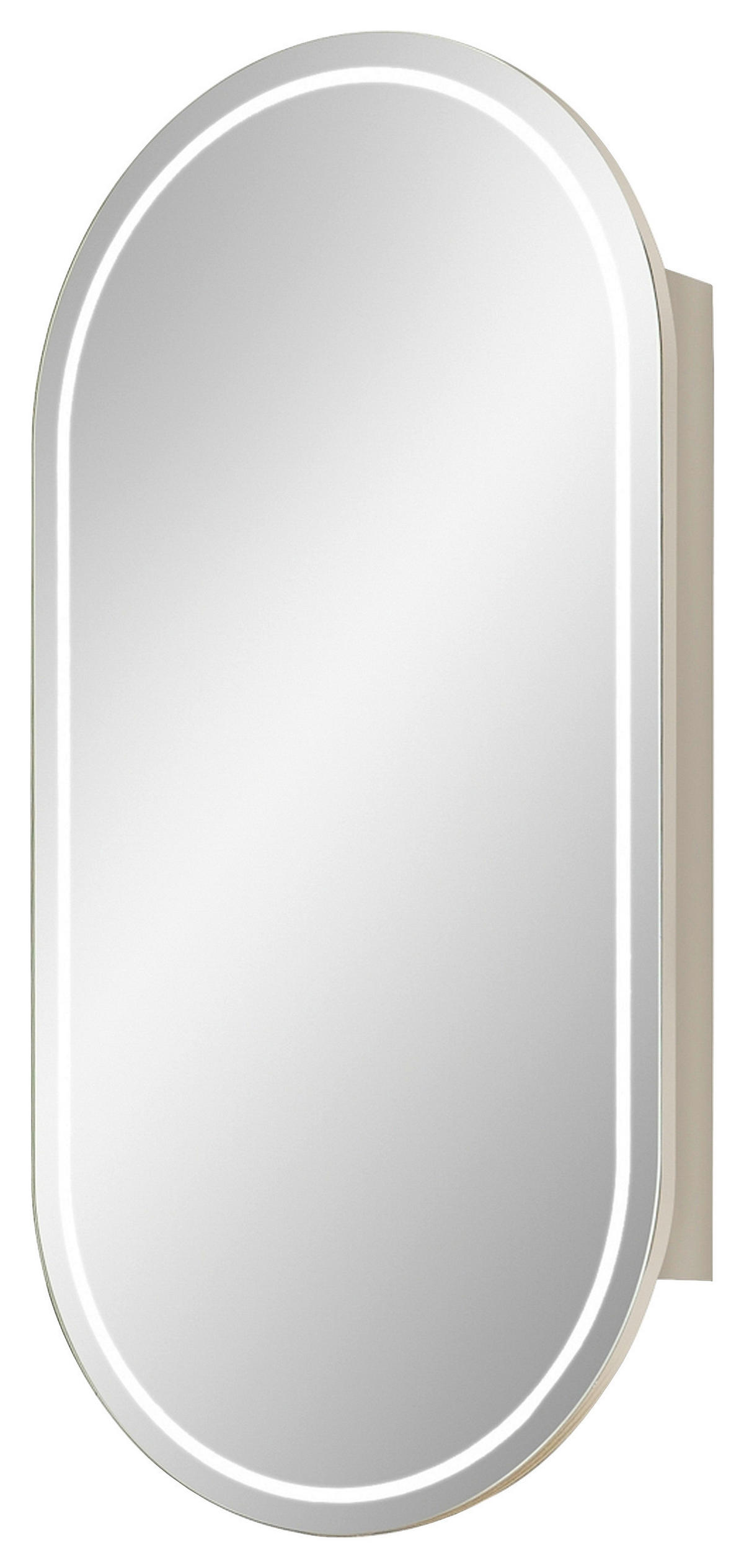 SPIEGELSCHRANK 45,1/90,1/14,5 cm  - Kaschmir, Natur, Glas/Holzwerkstoff (45,1/90,1/14,5cm) - Sadena