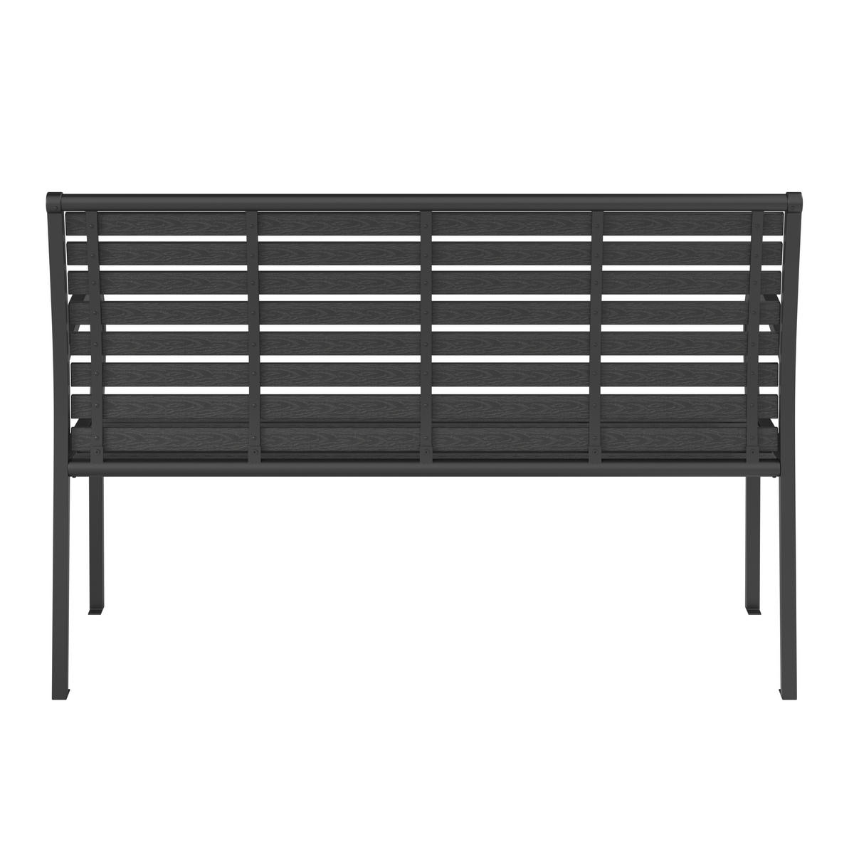 GARTENBANK 125/81/60 cm  in Schwarz  - Schwarz, MODERN, Kunststoff/Metall (125/81/60cm) - Ambia Garden