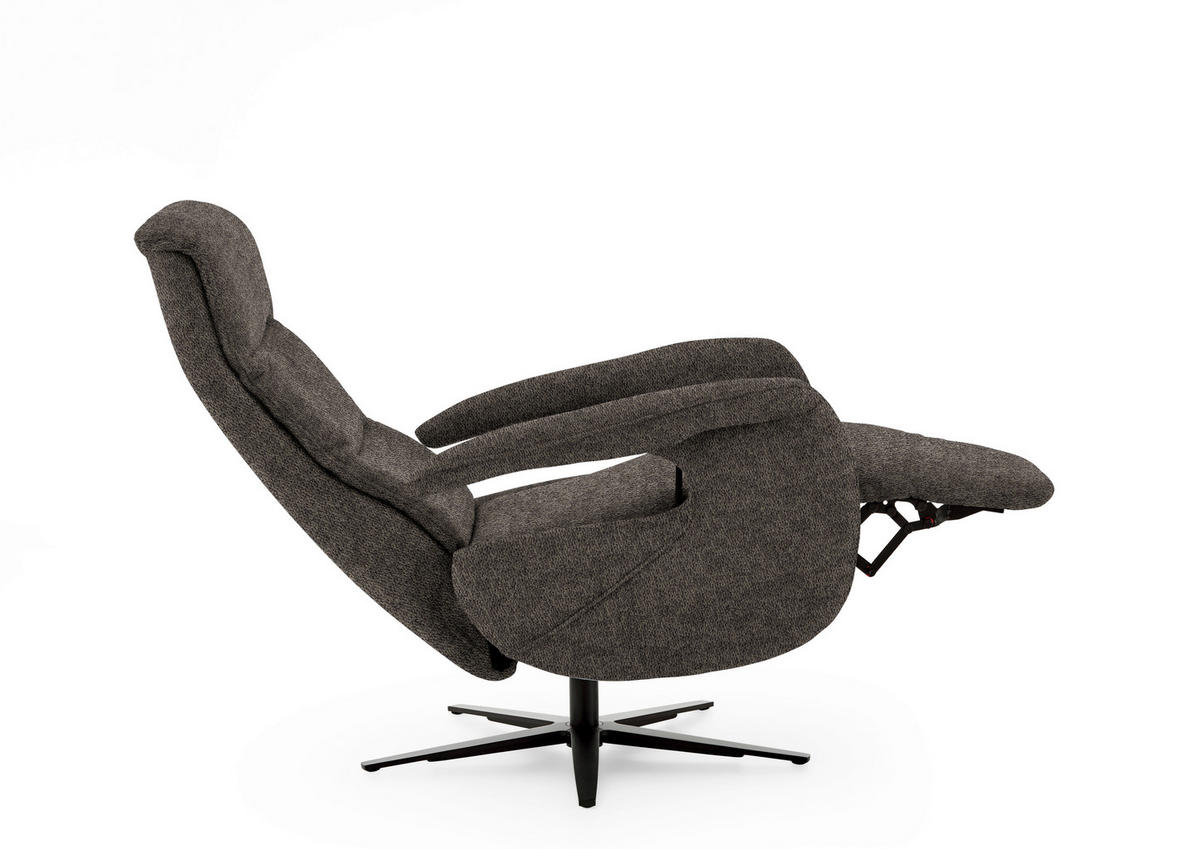RELAXSESSEL in Textil Dunkelgrün, Fango  - Dunkelgrün/Fango, Design, Textil/Metall (71/112/83cm) - Beldomo Style