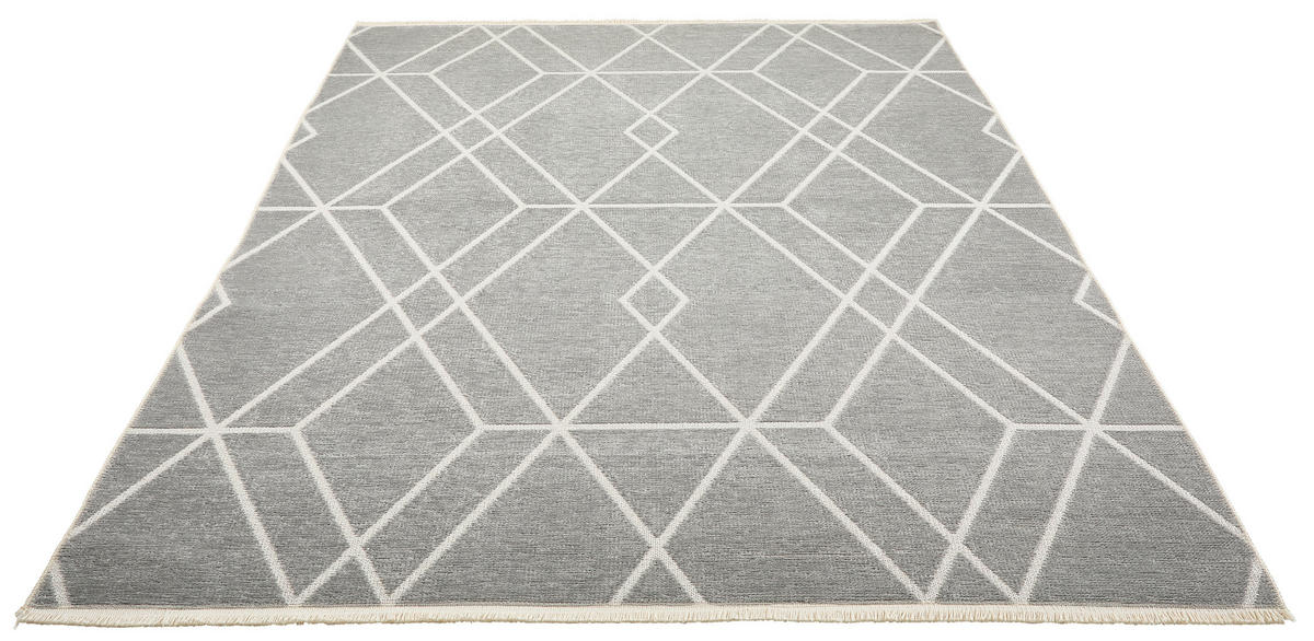 FLACHWEBETEPPICH 120/170 cm Olivia  - Weiss/Grau, Lifestyle, Textil (120/170cm) - Novel