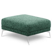 HOCKER SPRING Webstoff Grün  - Chromfarben/Grün, Design, Textil/Metall (96/45/80cm) - P & B