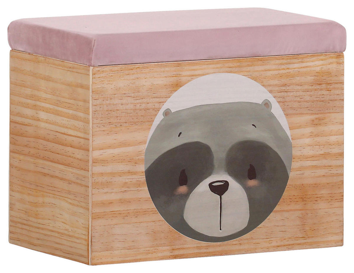 SPIELZEUGTRUHE Anouk  - Rosa, KONVENTIONELL, Holz (50/40/30cm)