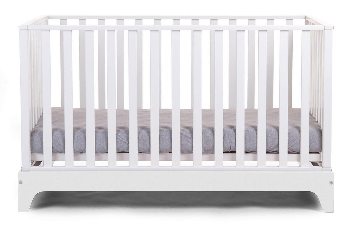 POSTIEĽKA S PRIEČKAMI  70 cmx140 cm - biela, Konventionell, drevo/kompozitné drevo (148/78/88cm) - Childhome