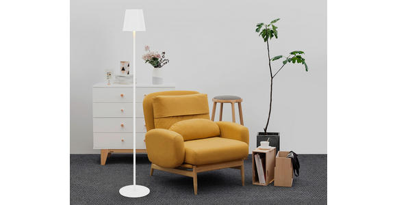 AKKU-STEHLEUCHTE 22/130 cm - Weiß, Design, Kunststoff/Metall (22/130cm) - Novel