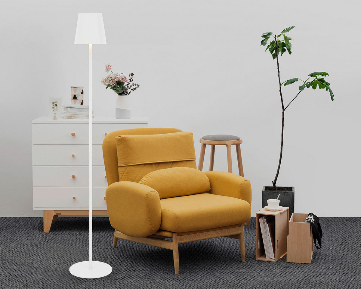PODNA PUNJIVA SVJETILJKA Lauderdale  - bijela, Design, metal/plastika (22/130cm) - Novel