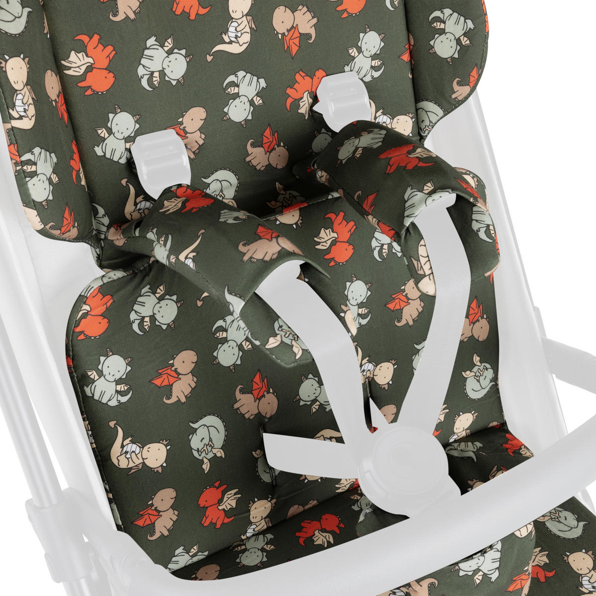 KINDERWAGENEINLAGE - Multicolor/Olivgrün, Basics, Textil (31,5/27/6,5cm) - ABC Design
