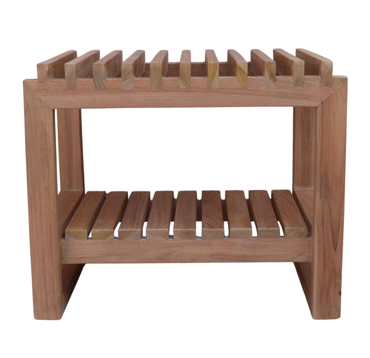 HOCKER Teakholz Naturfarben  - Naturfarben, Design, Holz (55/35/46cm) - Livetastic