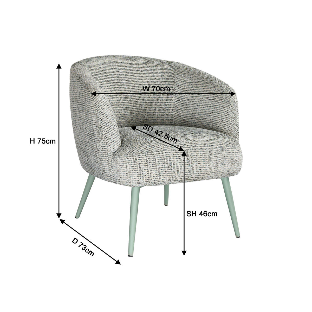 SESSEL in  - Design (70/75/74cm) - Carryhome