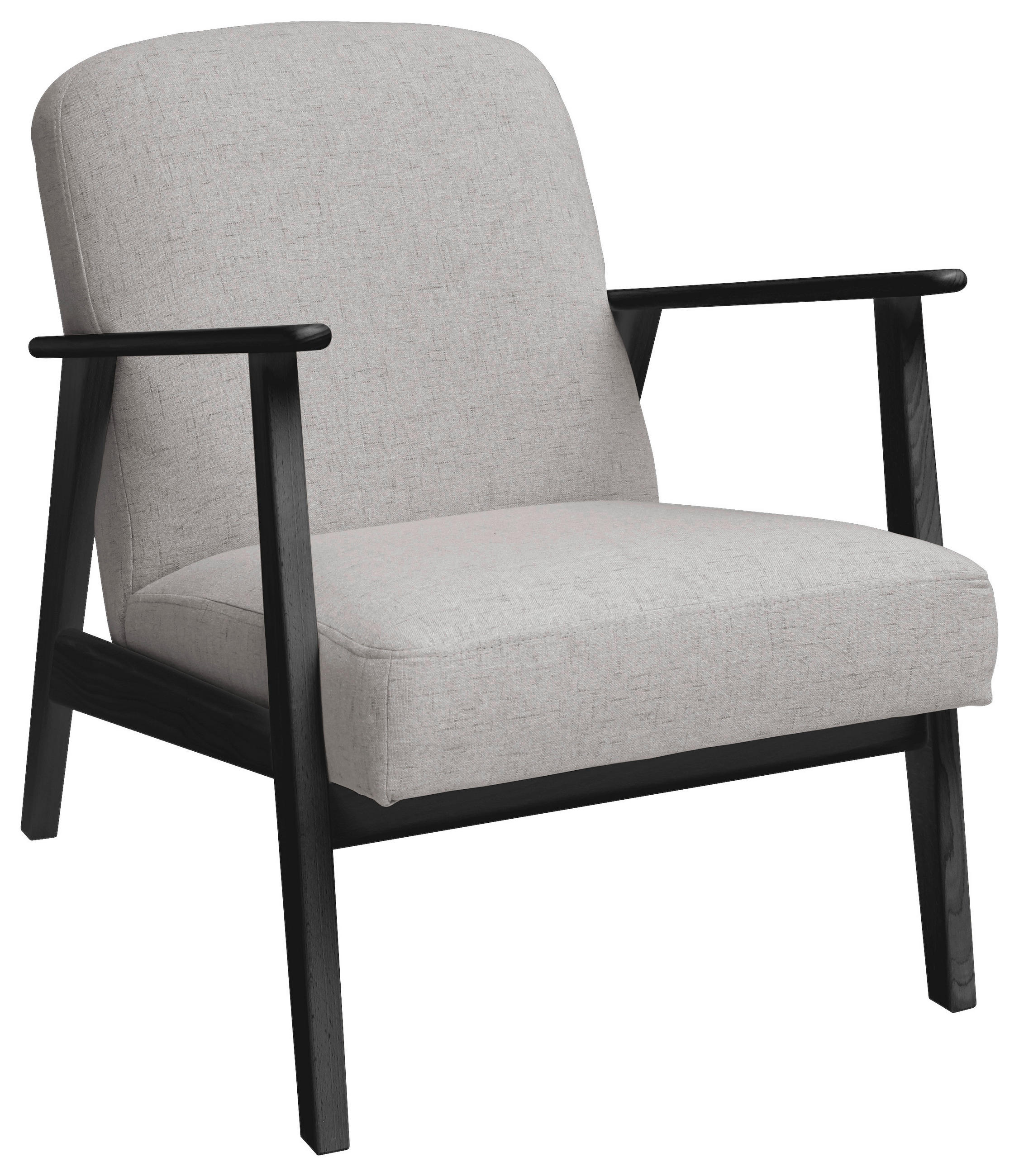 SESSEL Webstoff Grau, Beige, Schwarz    - Beige/Schwarz, Natur, Holz/Textil (63/78/78cm) - Livetastic
