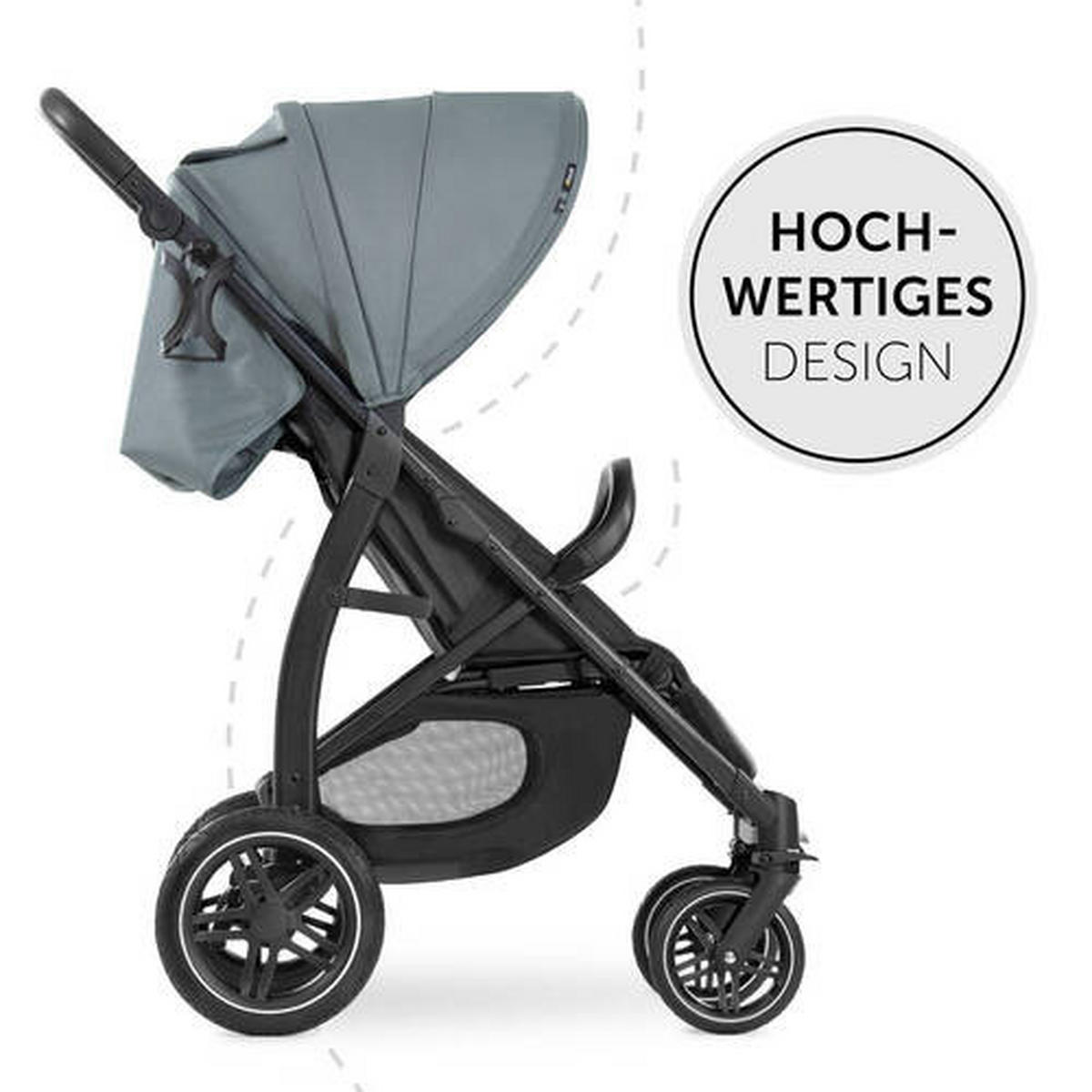 BUGGY RAPID 4 D  - Schwarz/Mintgrün, Basics, Textil (92/57/110cm) - Hauck