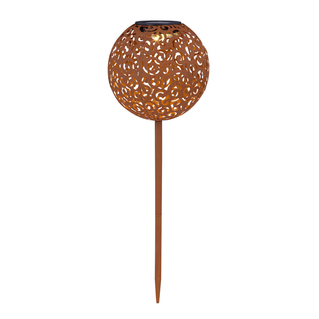 Solarleuchte Schwarz/Rost Solar 1xled Warmweiß H: 54 cm