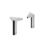 FUßSET 14/10/12 cm   - Chromfarben, MODERN, Kunststoff (14/10/12cm) - Xora