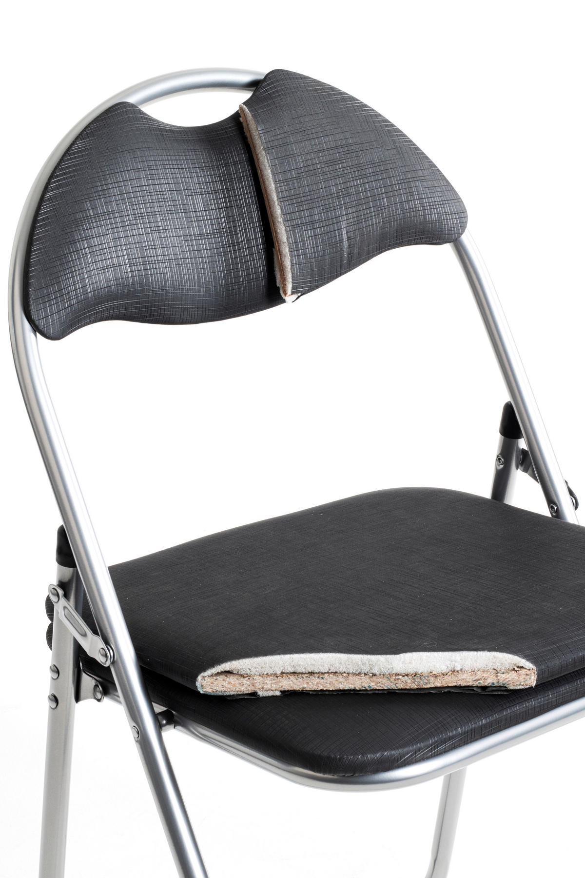 FÄLLSTOL i metall, textil svart, aluminiumfärg  - aluminiumfärg/svart, Design, metall/textil (44/80/47cm) - Best Price