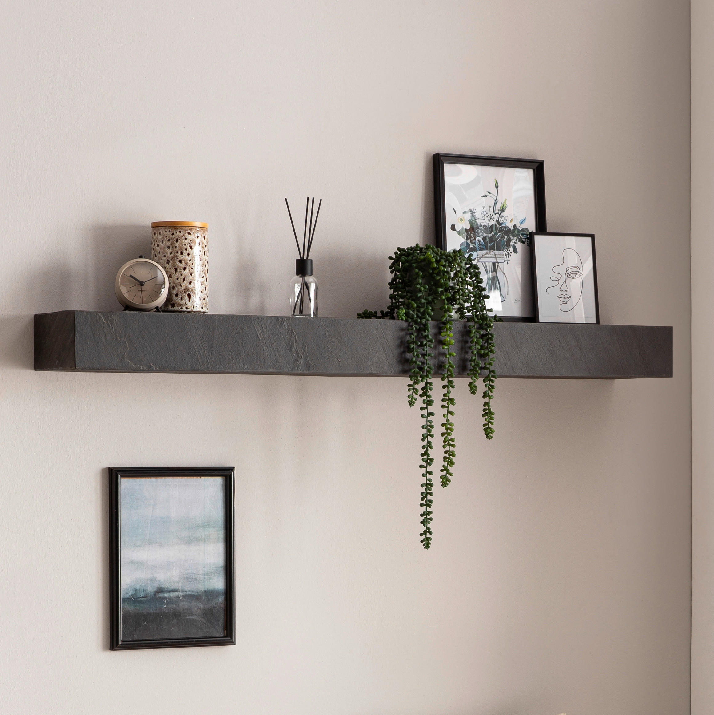 WANDREGAL 120/10/20 cm  - Anthrazit, Lifestyle, Holz/Holzwerkstoff (120/10/20cm) - MID.YOU
