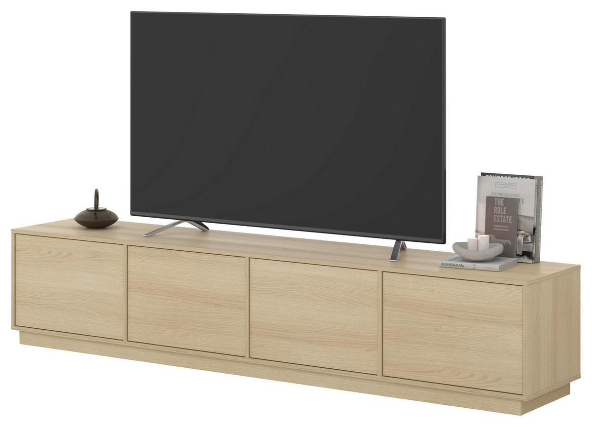 LOWBOARD Japandi  in 220,5/45/39 cm  - Eichefarben, Design, Holzwerkstoff (220,5/45/39cm) - MID.YOU