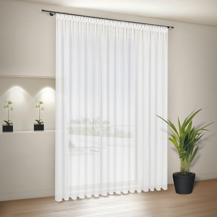 FERTIGSTORE  transparent  300/245 cm   - Weiß, Basics, Textil (300/245cm)