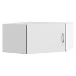 AUFSATZSCHRANK 80/40/80 cm  - Alufarben/Weiß, KONVENTIONELL, Holzwerkstoff/Kunststoff (80/40/80cm) - Xora